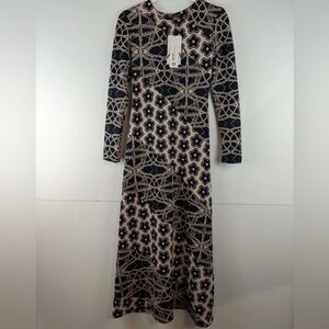 Zara Long Floral Jacquard Maxi Dress Women S Cut Out Back Multicolor Classic